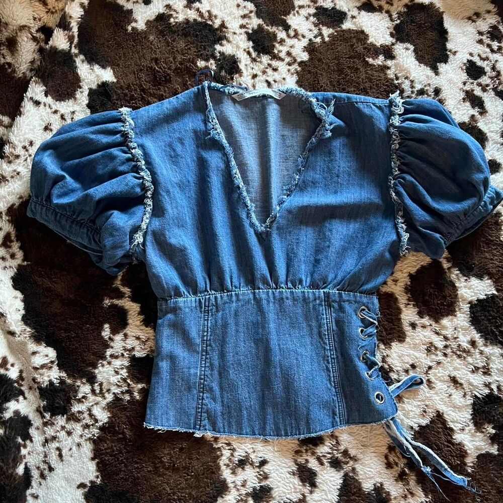 Zara Women's Blue and Navy Corset
